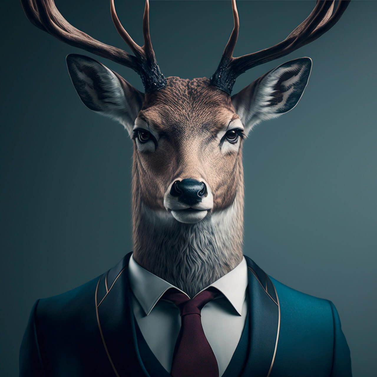 Job-Typ Hirsch Kreatives Abbild des Hirsches als Job-Typ